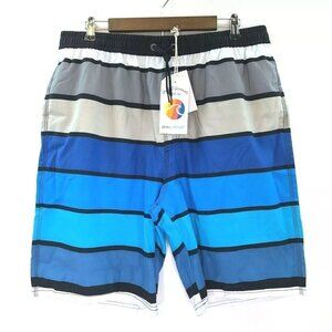 Gailang Mens Board Shorts Swim Trunks Multicolor Stripe Drawstring 3XL New